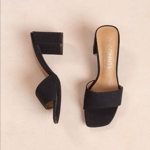 Matisse Black Lanai Slide Heel - Size 8